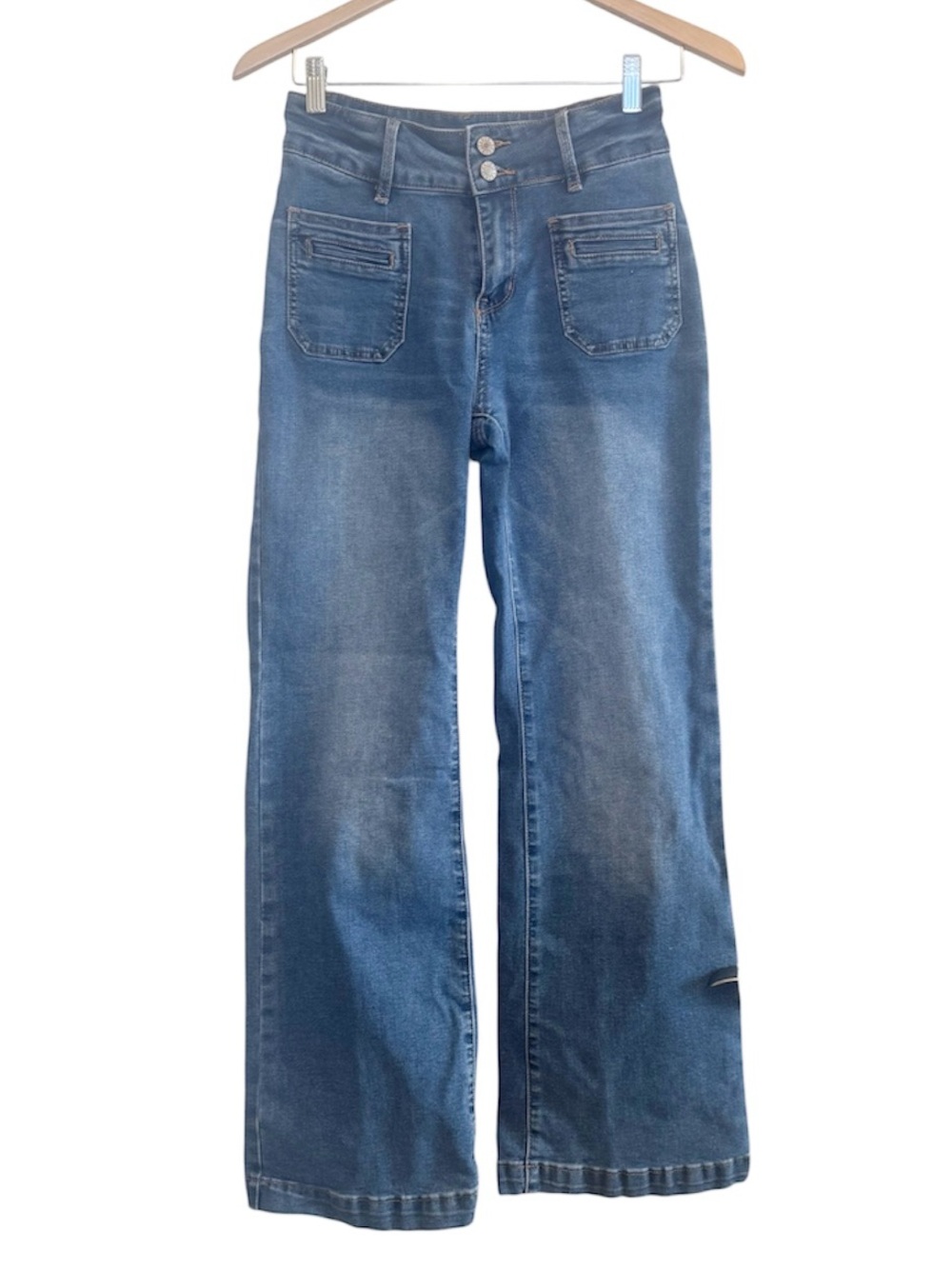 🌈 6/$60 Sidefeel Women's Jeans Stretchy High Waisted Straight Leg Medium Wash 4